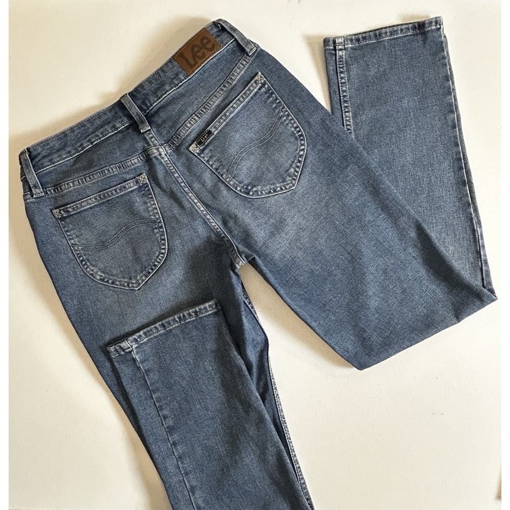 LEE Women's Blue Jeans Skinny Leg 81% Cotton Size 6 M